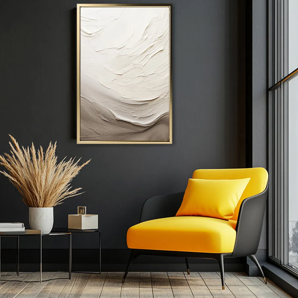 Canvas Wall Art Stretched Over Wooden Frame with Floating Frame and Abstract Painting CV4098