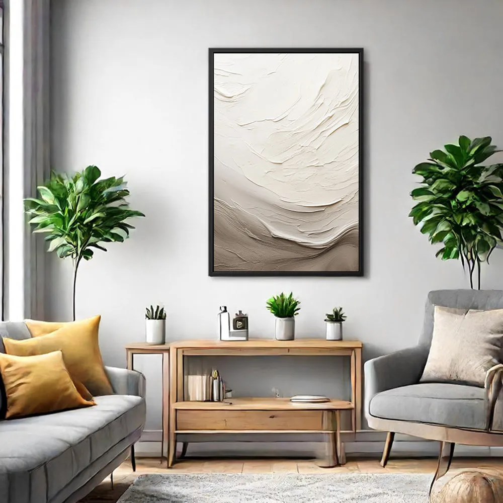 Canvas Wall Art Stretched Over Wooden Frame with Floating Frame and Abstract Painting CV4098