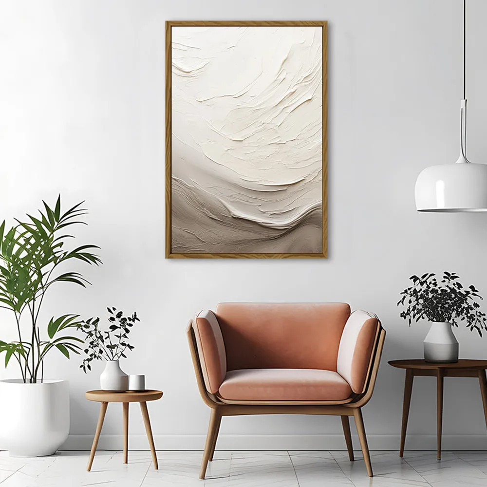 Canvas Wall Art Stretched Over Wooden Frame with Floating Frame and Abstract Painting CV4098