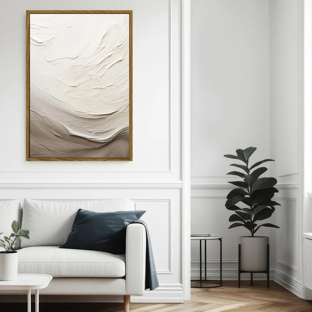 Canvas Wall Art Stretched Over Wooden Frame with Floating Frame and Abstract Painting CV4098