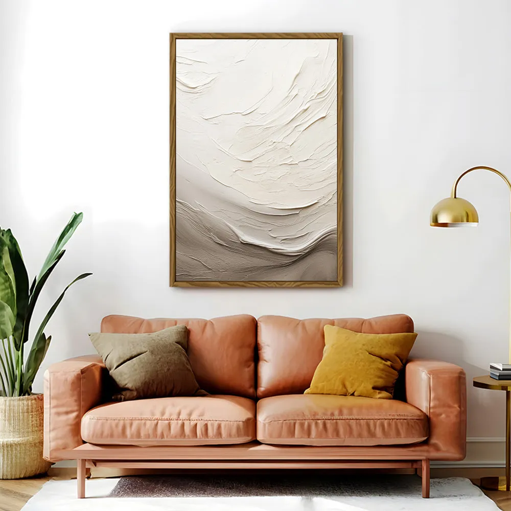 Canvas Wall Art Stretched Over Wooden Frame with Floating Frame and Abstract Painting CV4098