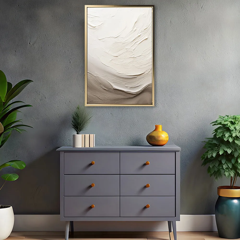 Canvas Wall Art Stretched Over Wooden Frame with Floating Frame and Abstract Painting CV4098