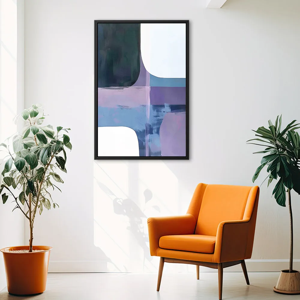 Canvas Wall Art Stretched Over Wooden Frame with Floating Frame and Abstract Painting CV4105