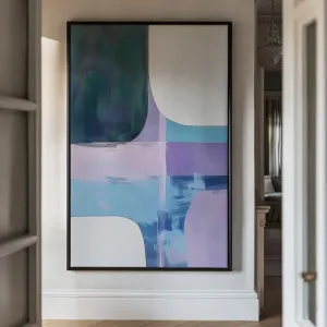 Canvas Wall Art Stretched Over Wooden Frame with Floating Frame and Abstract Painting CV4105