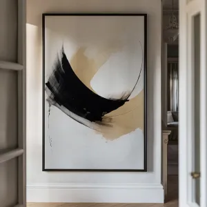Canvas Wall Art Stretched Over Wooden Frame with Floating Frame and Abstract Painting CV4106
