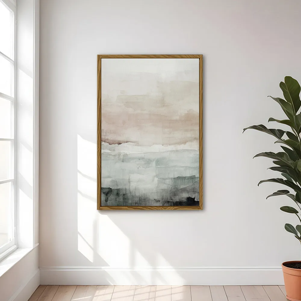 Canvas Wall Art Stretched Over Wooden Frame with Floating Frame and Abstract Painting CV4110