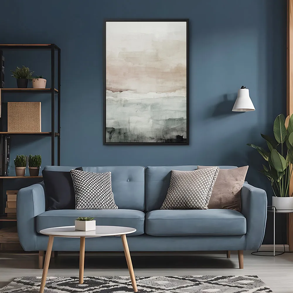 Canvas Wall Art Stretched Over Wooden Frame with Floating Frame and Abstract Painting CV4110
