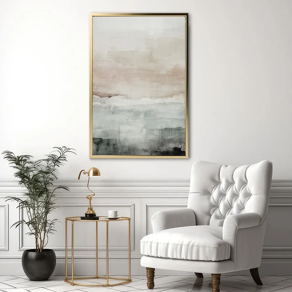 Canvas Wall Art Stretched Over Wooden Frame with Floating Frame and Abstract Painting CV4110