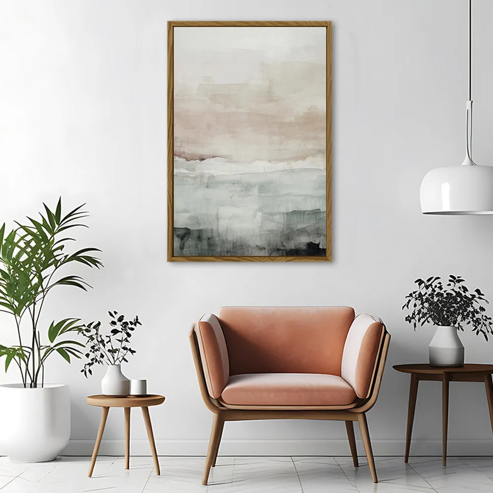 Canvas Wall Art Stretched Over Wooden Frame with Floating Frame and Abstract Painting CV4110