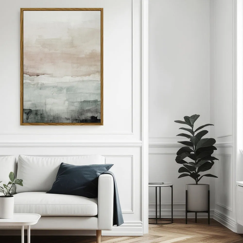 Canvas Wall Art Stretched Over Wooden Frame with Floating Frame and Abstract Painting CV4110
