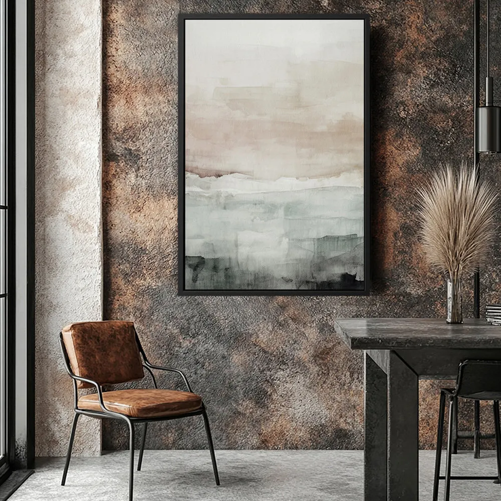 Canvas Wall Art Stretched Over Wooden Frame with Floating Frame and Abstract Painting CV4110