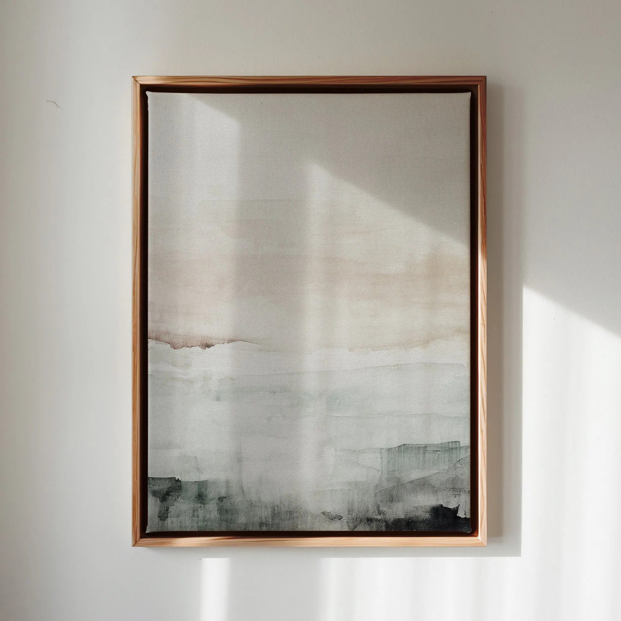 Canvas Wall Art Stretched Over Wooden Frame with Floating Frame and Abstract Painting CV4110