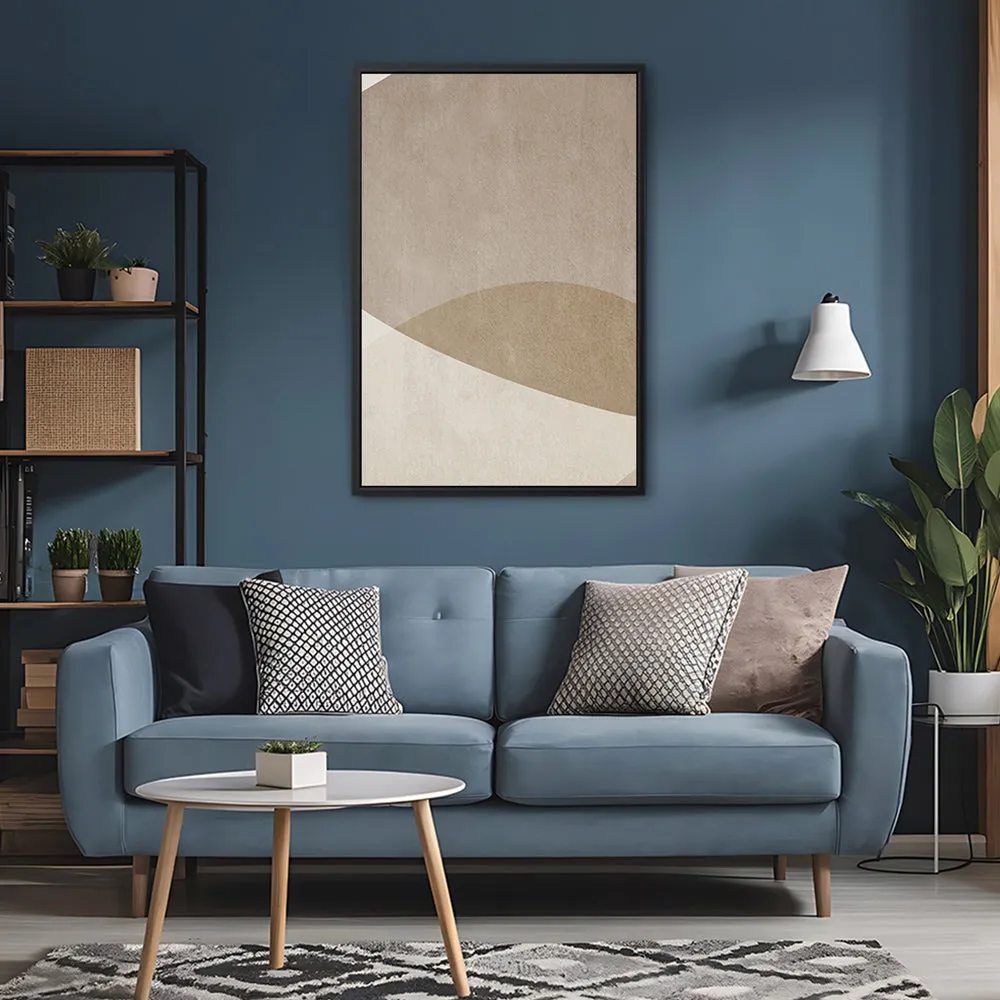 Canvas Wall Art Stretched Over Wooden Frame with Floating Frame and Brown Shades Painting CV4132