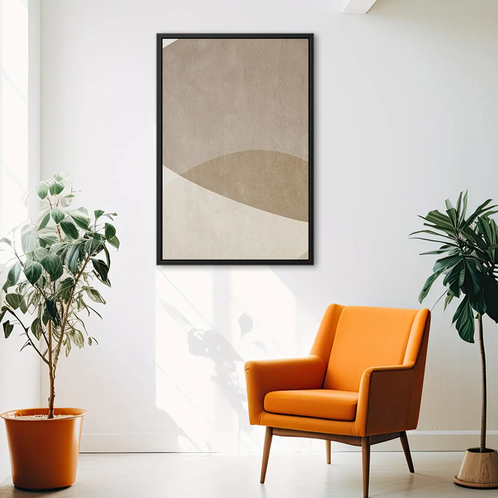 Canvas Wall Art Stretched Over Wooden Frame with Floating Frame and Brown Shades Painting CV4132