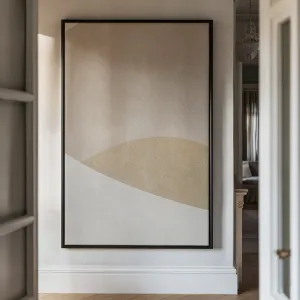 Canvas Wall Art Stretched Over Wooden Frame with Floating Frame and Brown Shades Painting CV4132