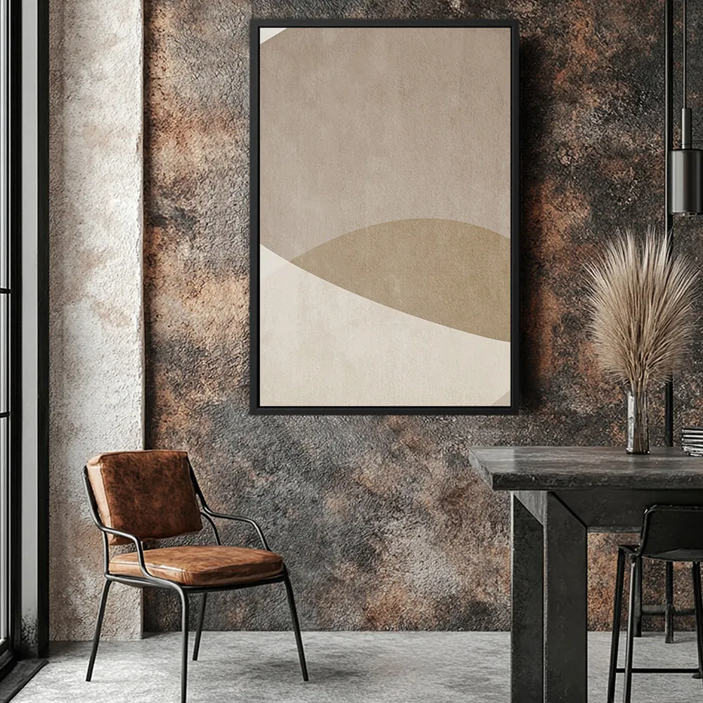 Canvas Wall Art Stretched Over Wooden Frame with Floating Frame and Brown Shades Painting CV4132