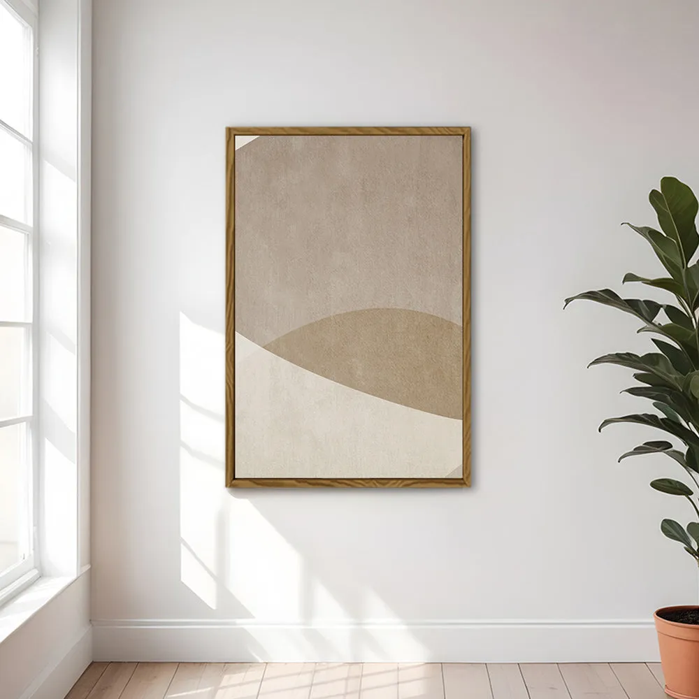 Canvas Wall Art Stretched Over Wooden Frame with Floating Frame and Brown Shades Painting CV4132