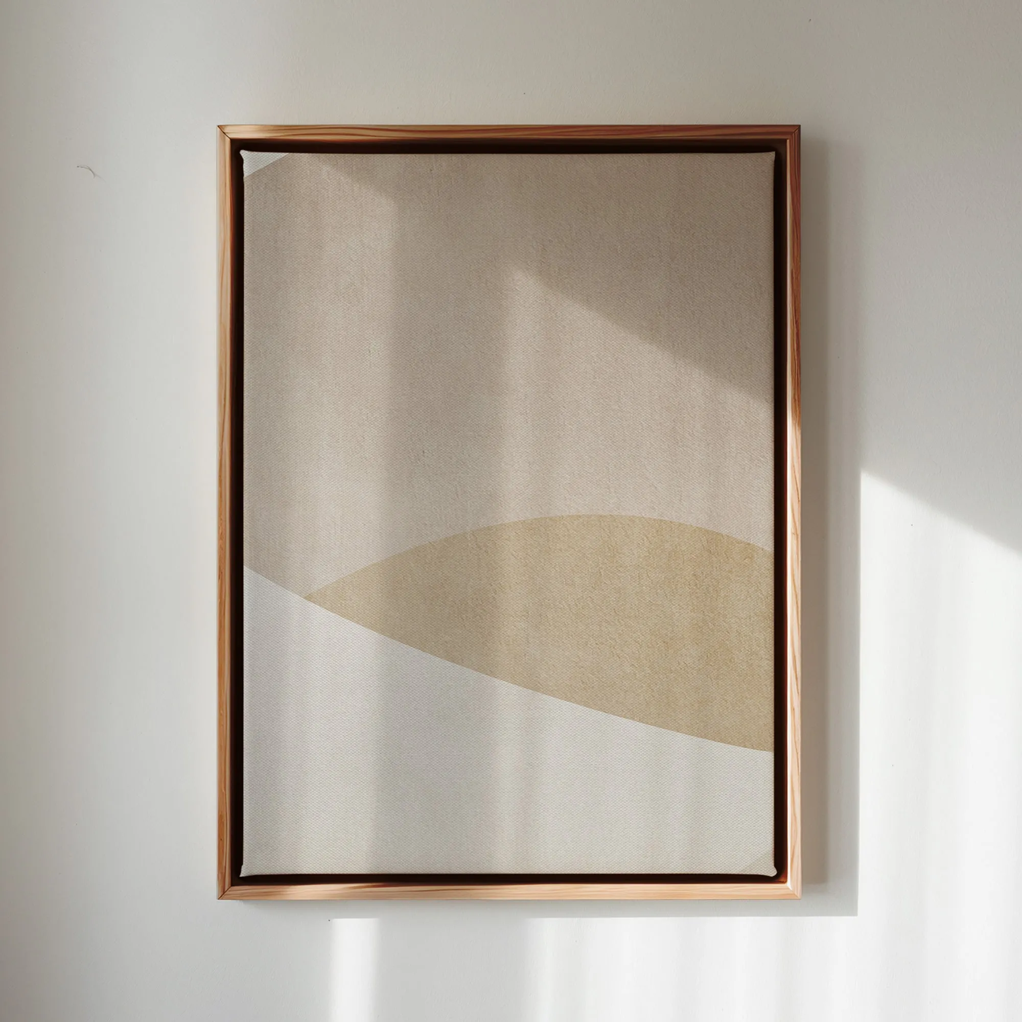 Canvas Wall Art Stretched Over Wooden Frame with Floating Frame and Brown Shades Painting CV4132