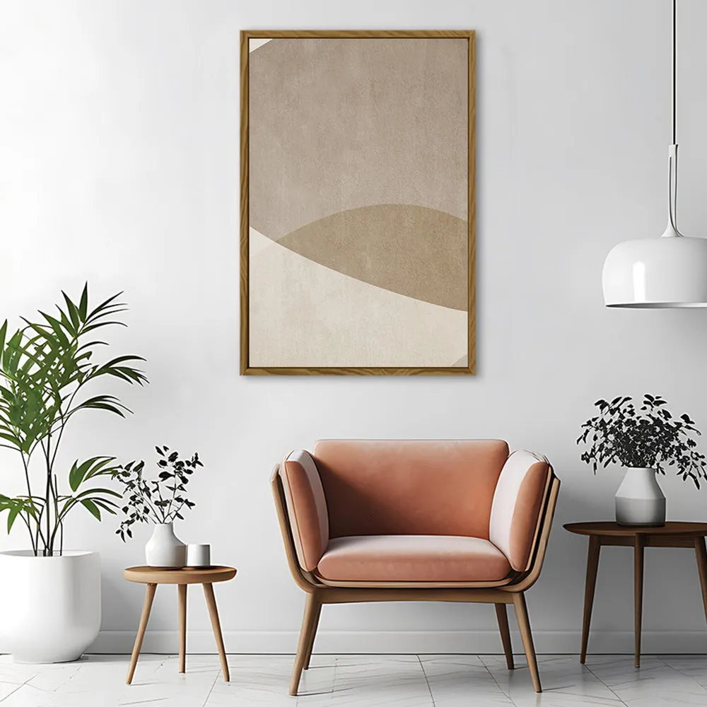 Canvas Wall Art Stretched Over Wooden Frame with Floating Frame and Brown Shades Painting CV4132