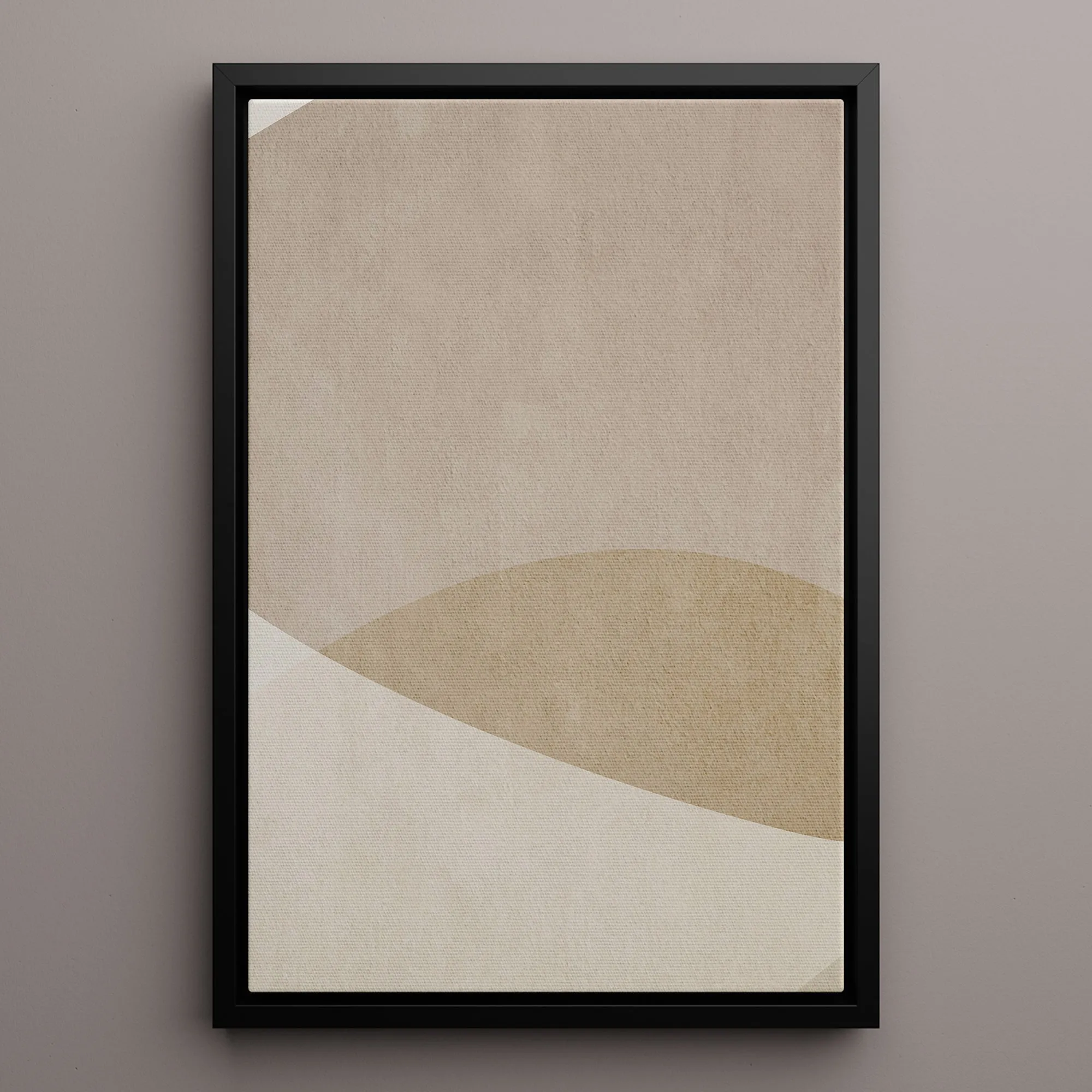 Canvas Wall Art Stretched Over Wooden Frame with Floating Frame and Brown Shades Painting CV4132