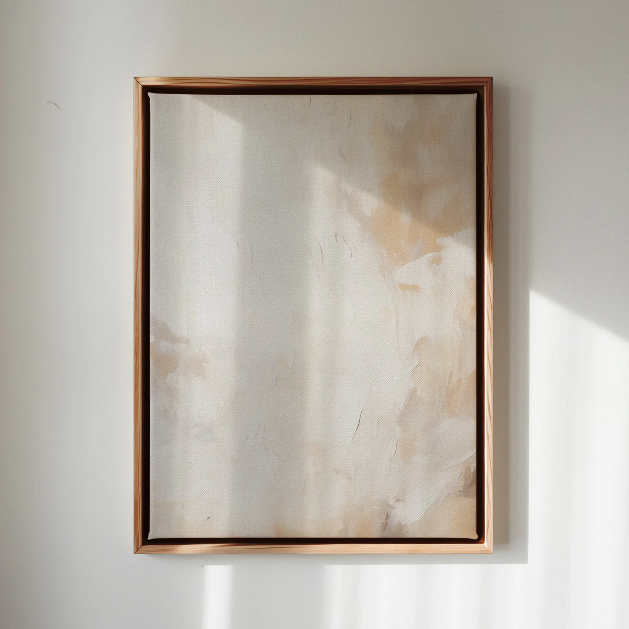 Canvas Wall Art Stretched Over Wooden Frame with Floating Frame and Brown Smoke Painting CV4134