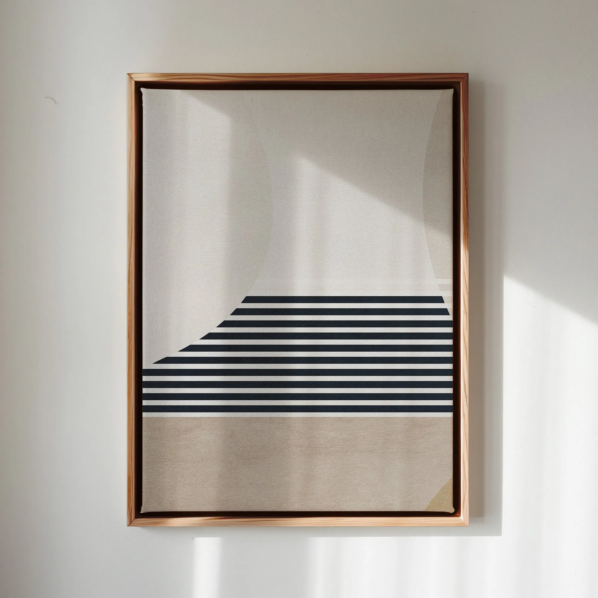 Canvas Wall Art Stretched Over Wooden Frame with Floating Frame and Golden Horse Abstract Painting CV4173