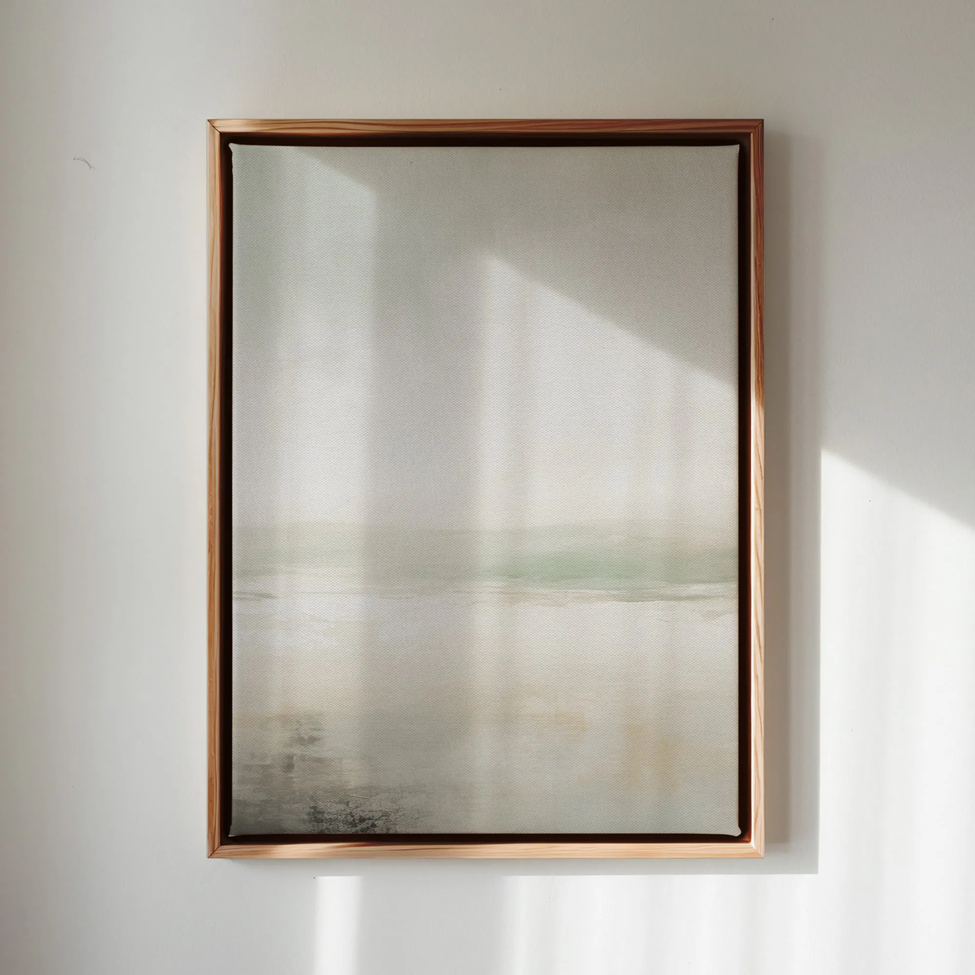 Canvas Wall Art Stretched Over Wooden Frame with Floating Frame and lake Abstract Painting CV4189