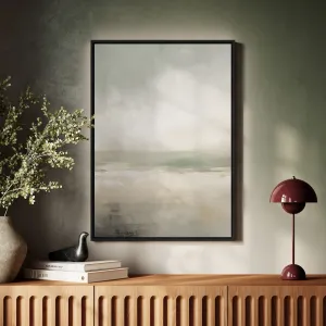Canvas Wall Art Stretched Over Wooden Frame with Floating Frame and lake Abstract Painting CV4189
