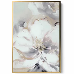 Canvas Wall Art Stretched Over Wooden Frame with Gold Floating Frame