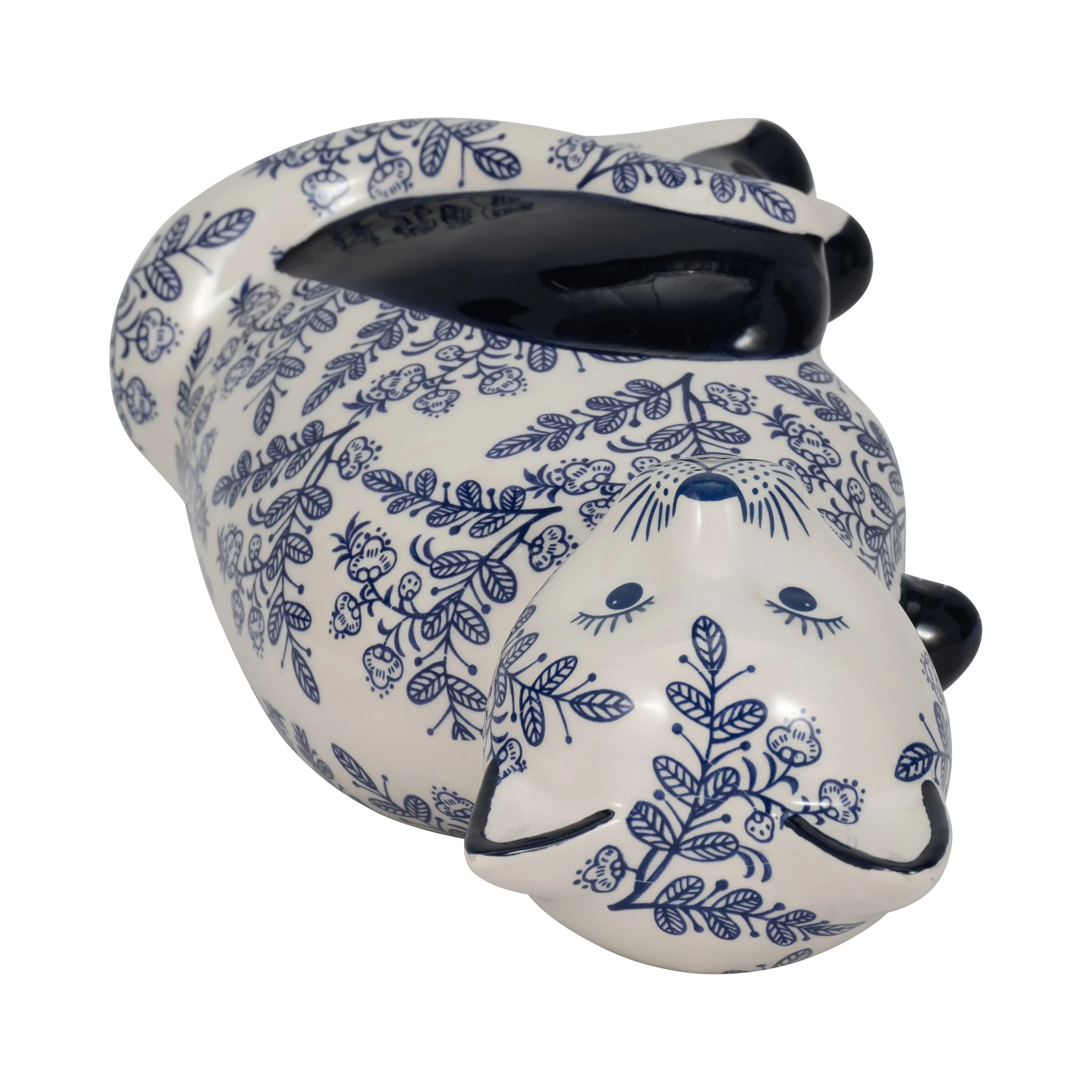 CER, 10" SITTING CHINOISERIE CAT, BLUE/WHITE