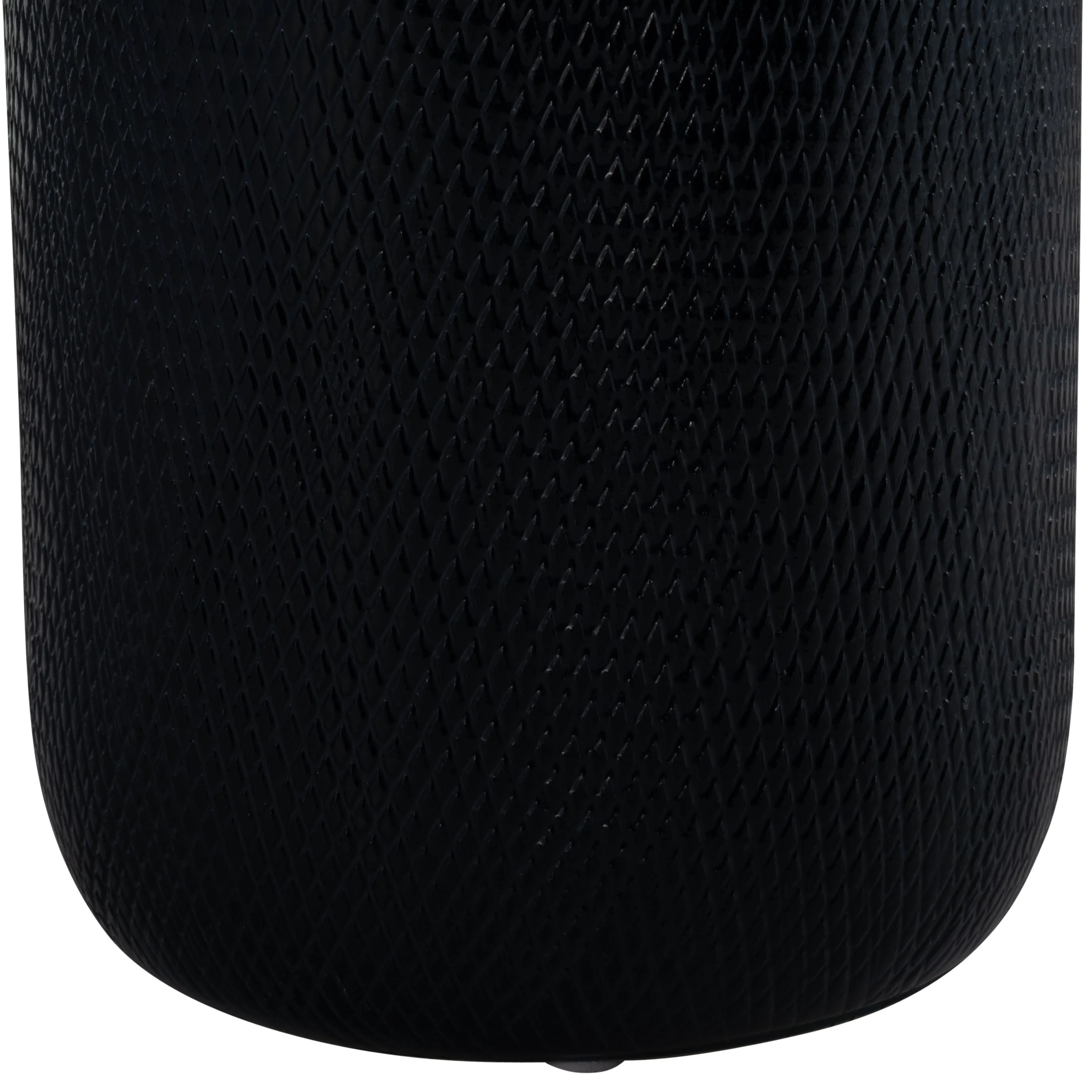 CER, 10"H GROOVED VASE, NAVY BLUE