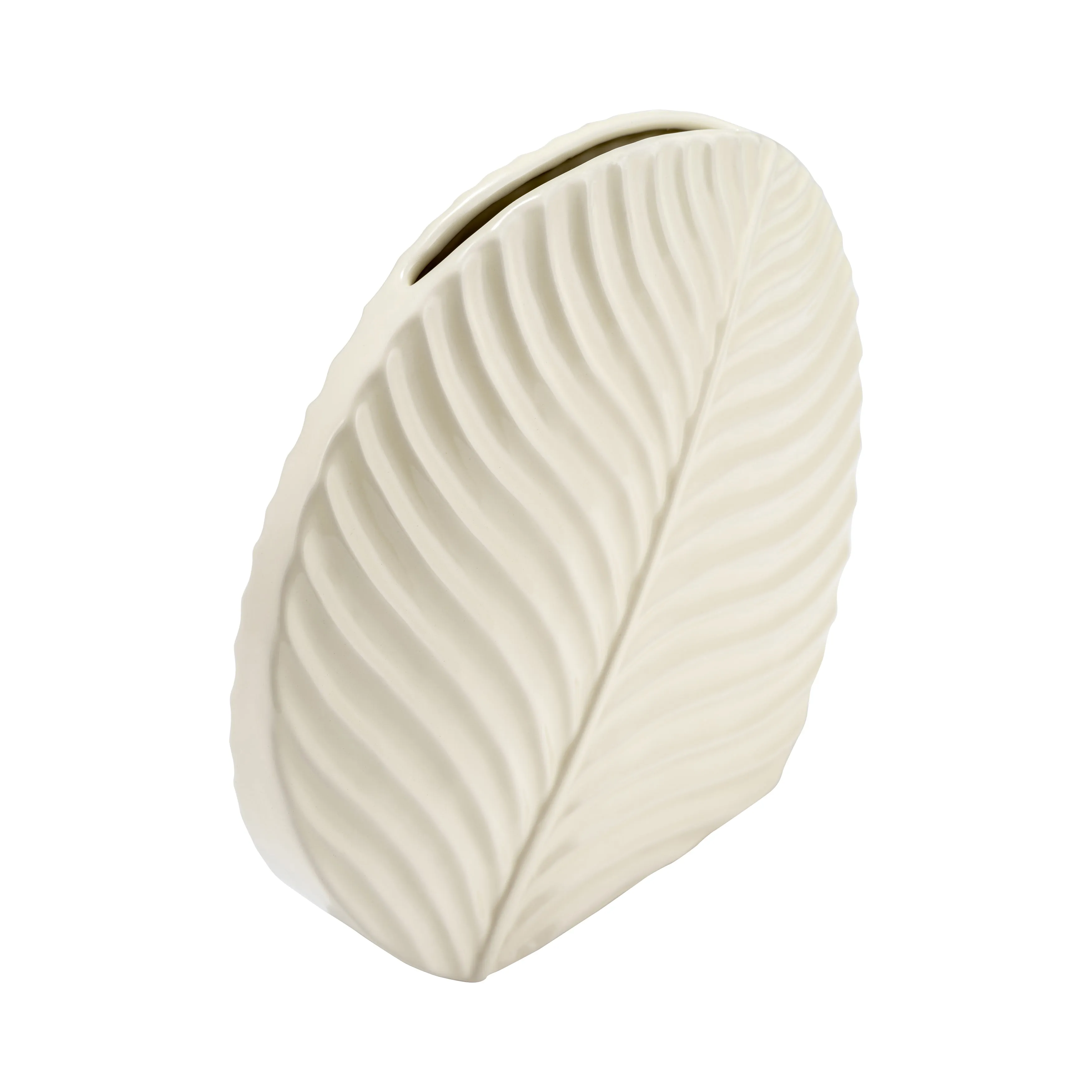 CER, 11" ROUND BOTANICAL VASE, COTTON