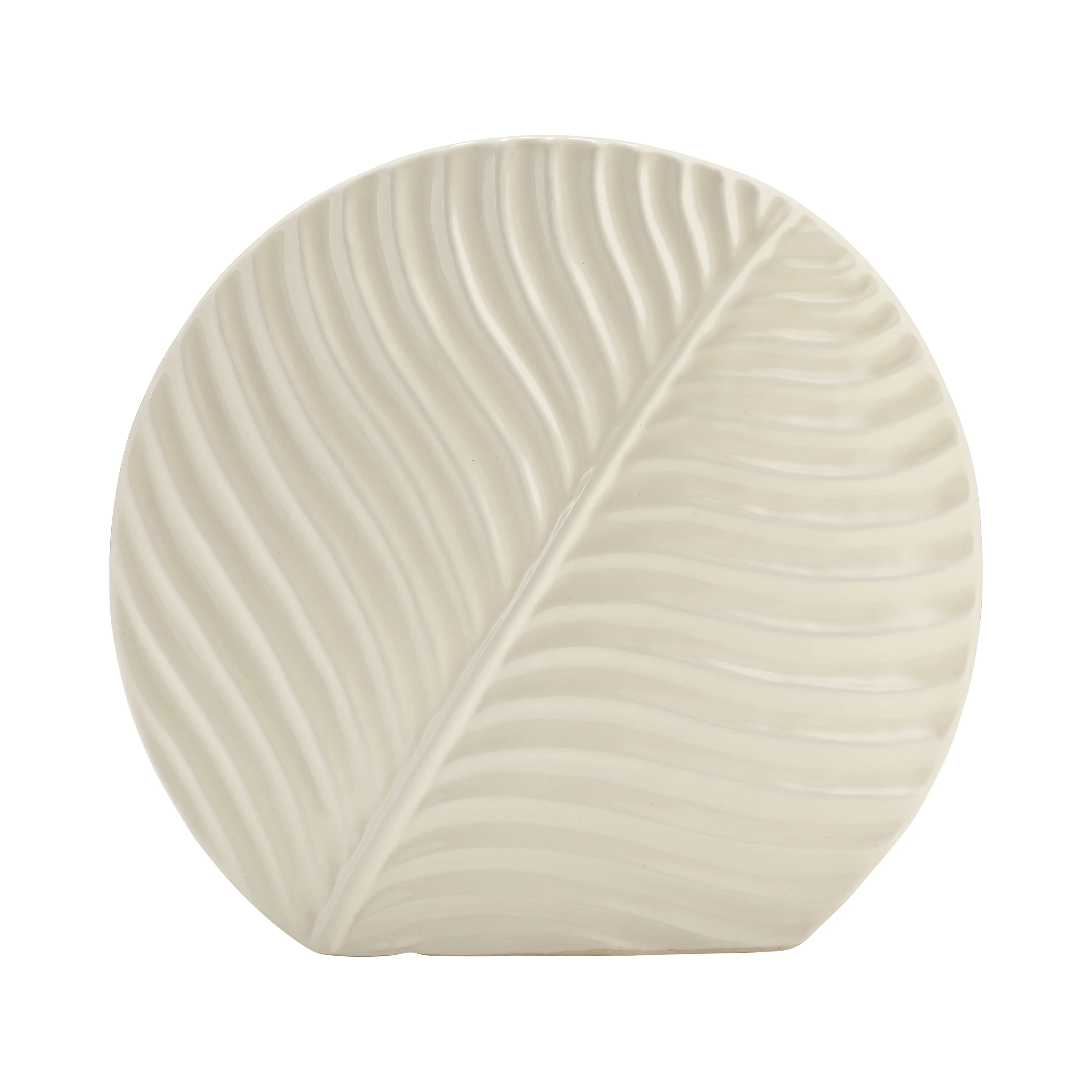 CER, 11" ROUND BOTANICAL VASE, COTTON