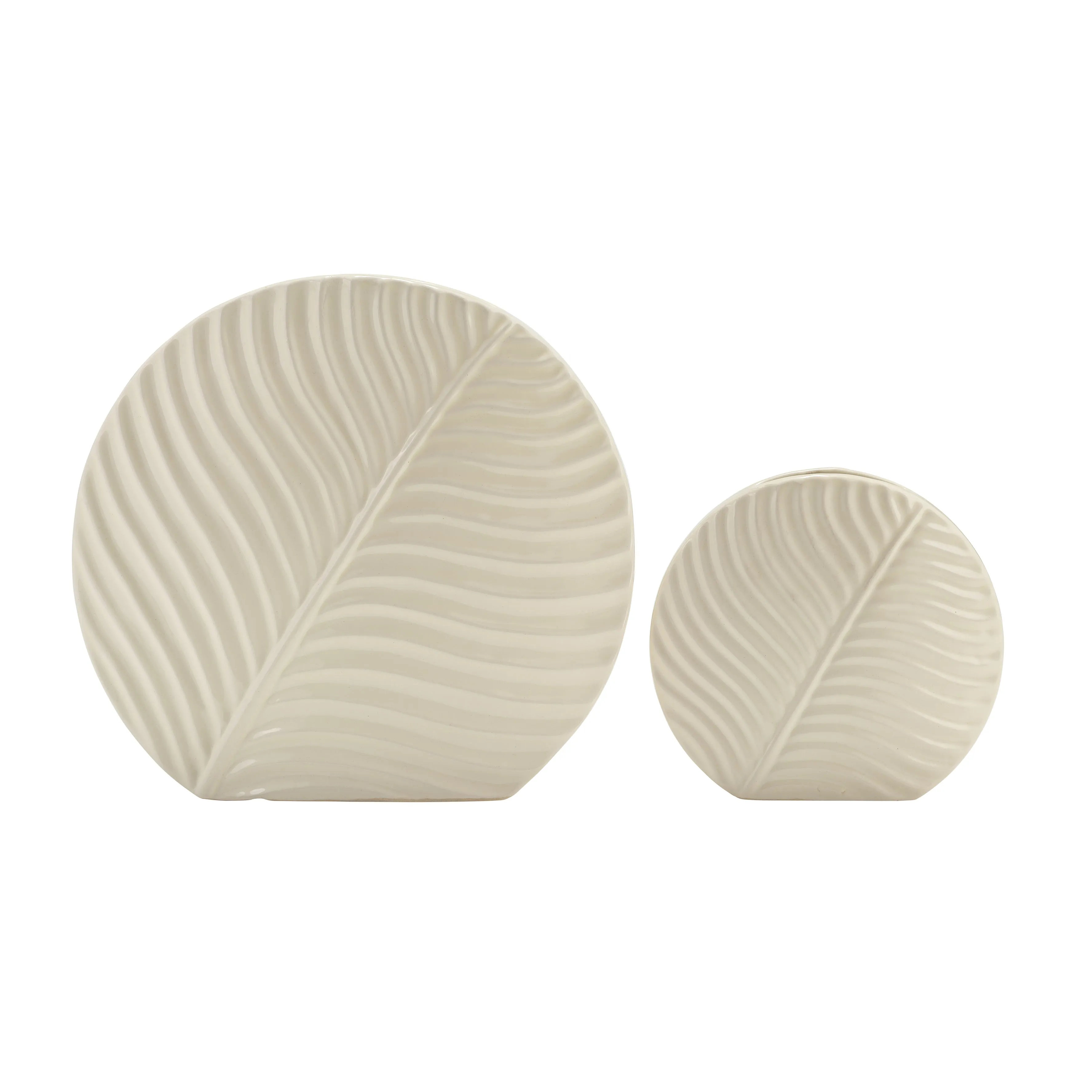 CER, 11" ROUND BOTANICAL VASE, COTTON
