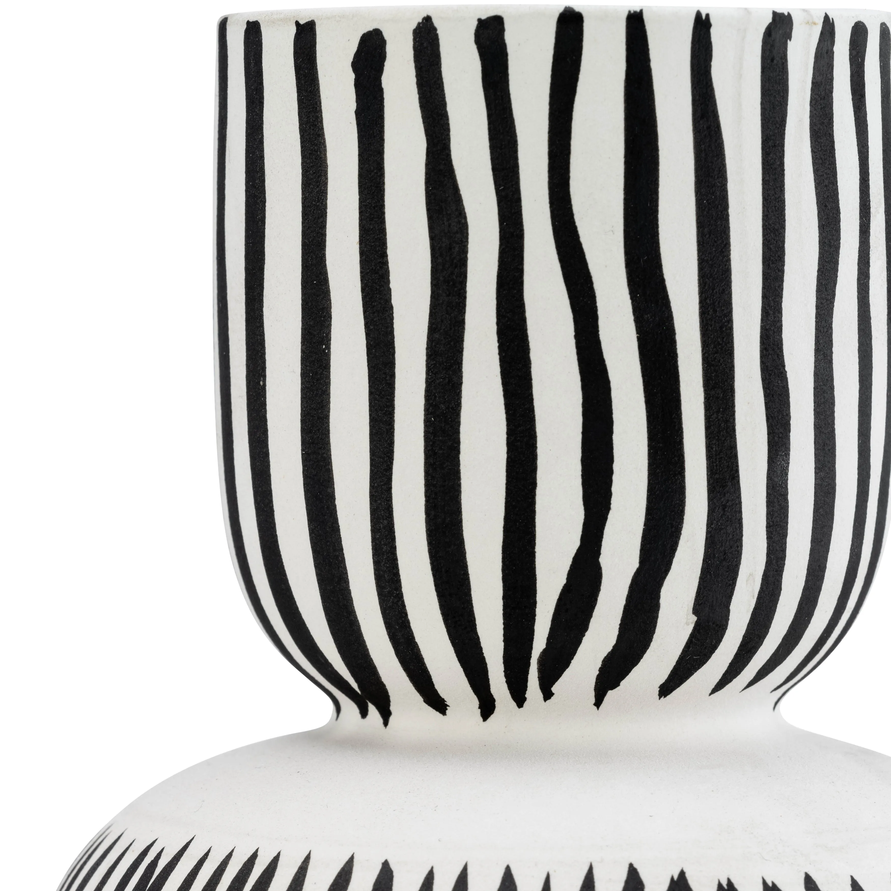 CER, 11"H SLEEPING MAN FLOWER VASE, WHT/BLK