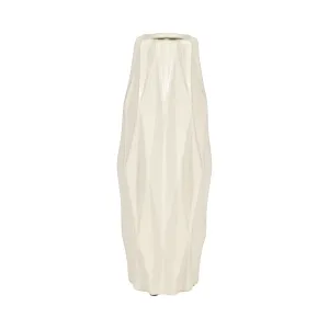 CER, 12" FLUTTER VASE, COTTON