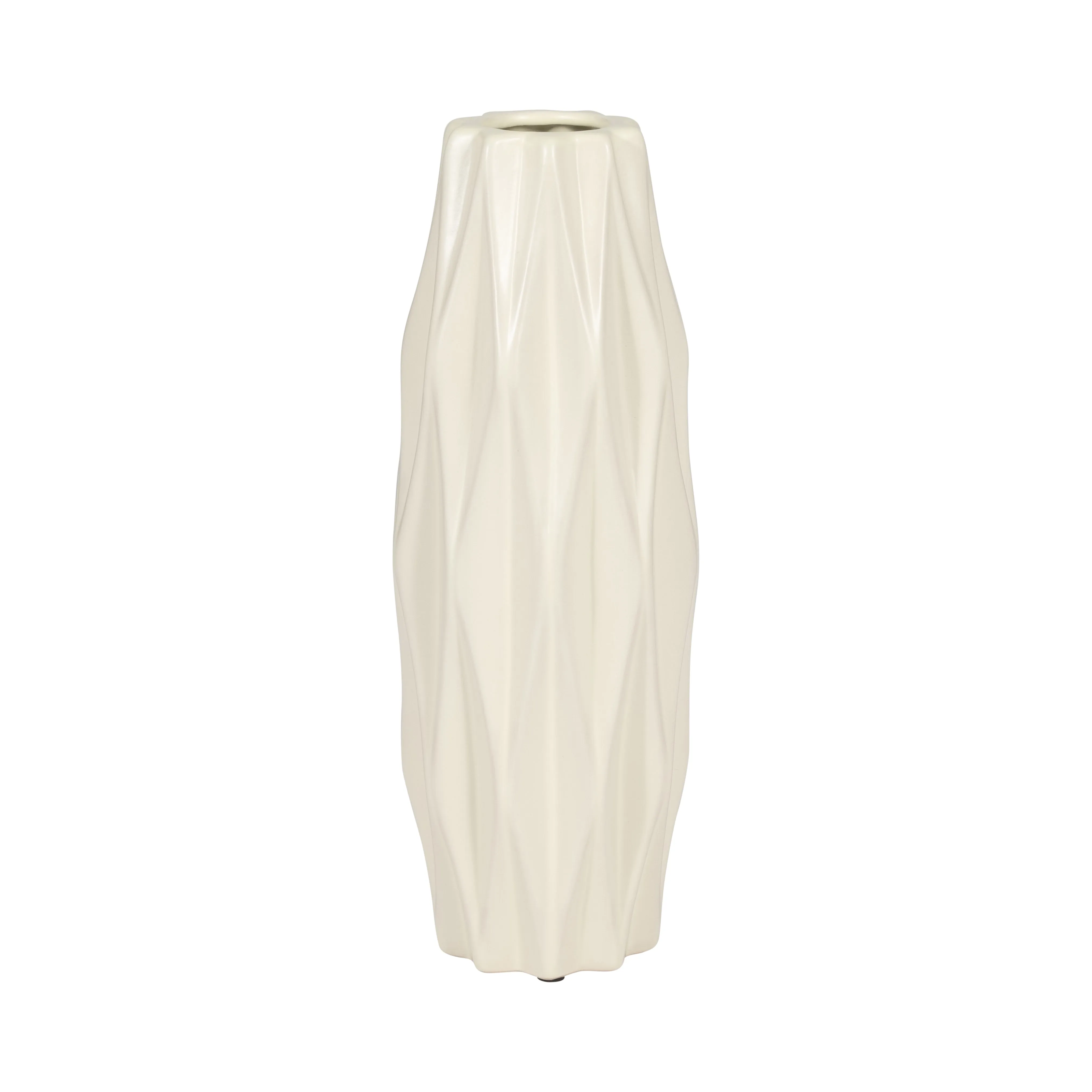 CER, 12" FLUTTER VASE, COTTON