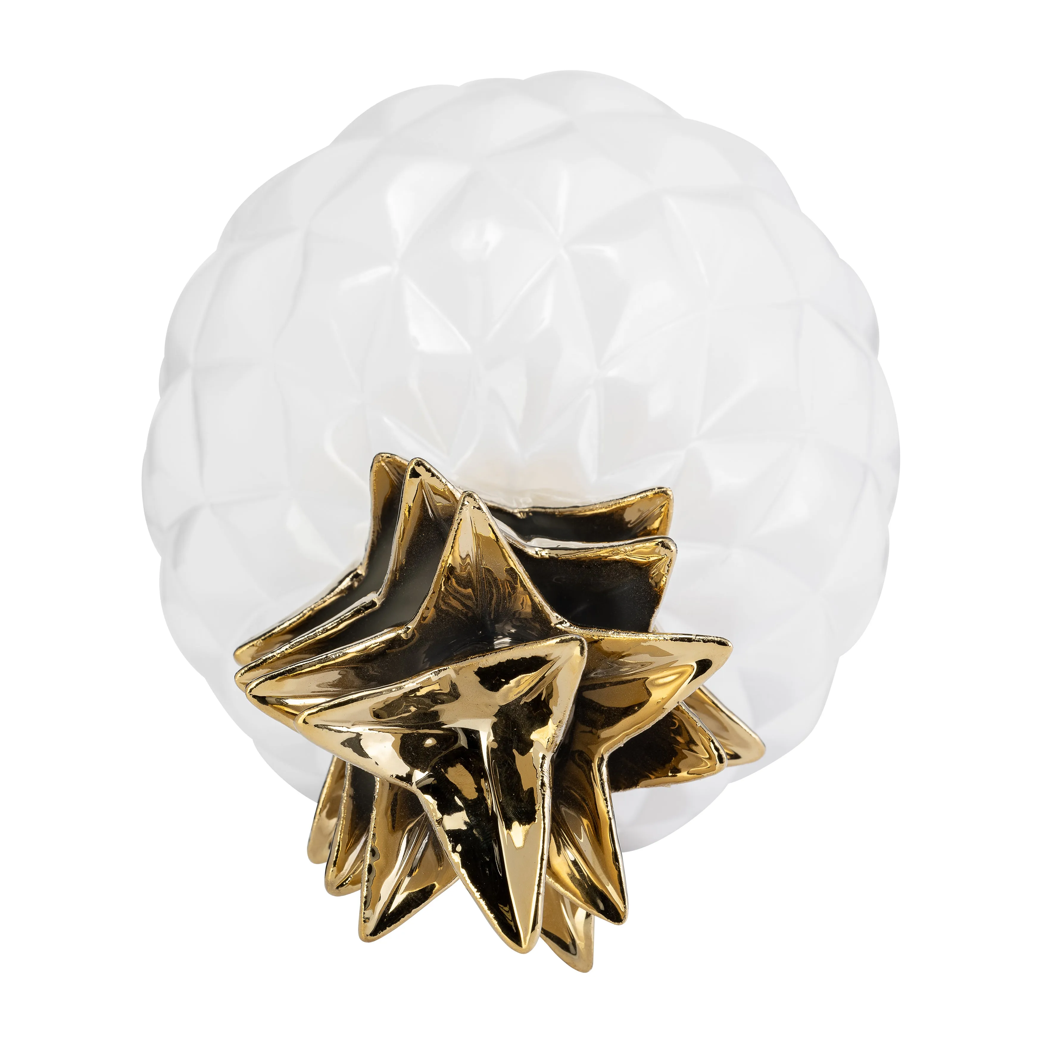 CER, 13" PINEAPPLE DECO, WHITE