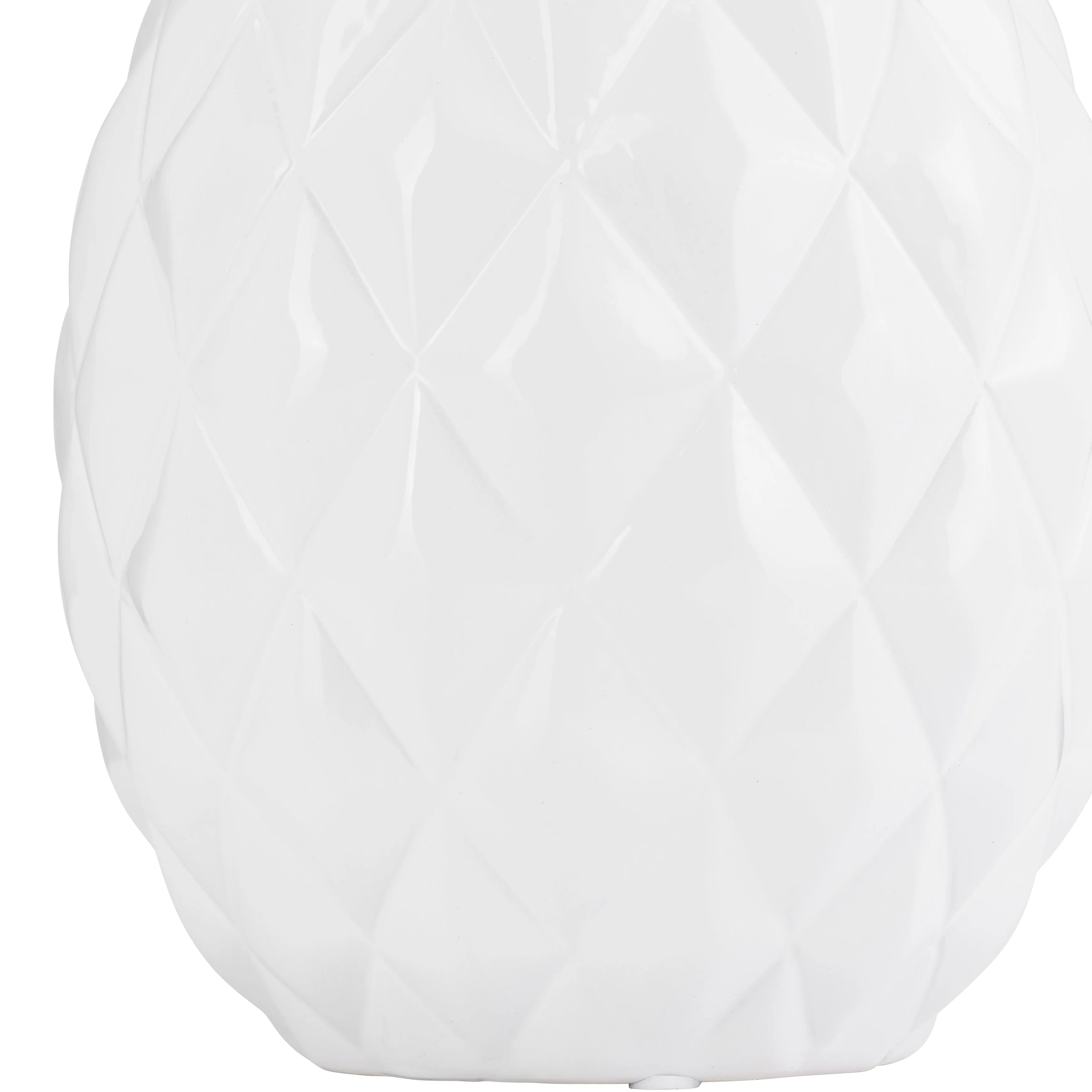 CER, 13" PINEAPPLE DECO, WHITE