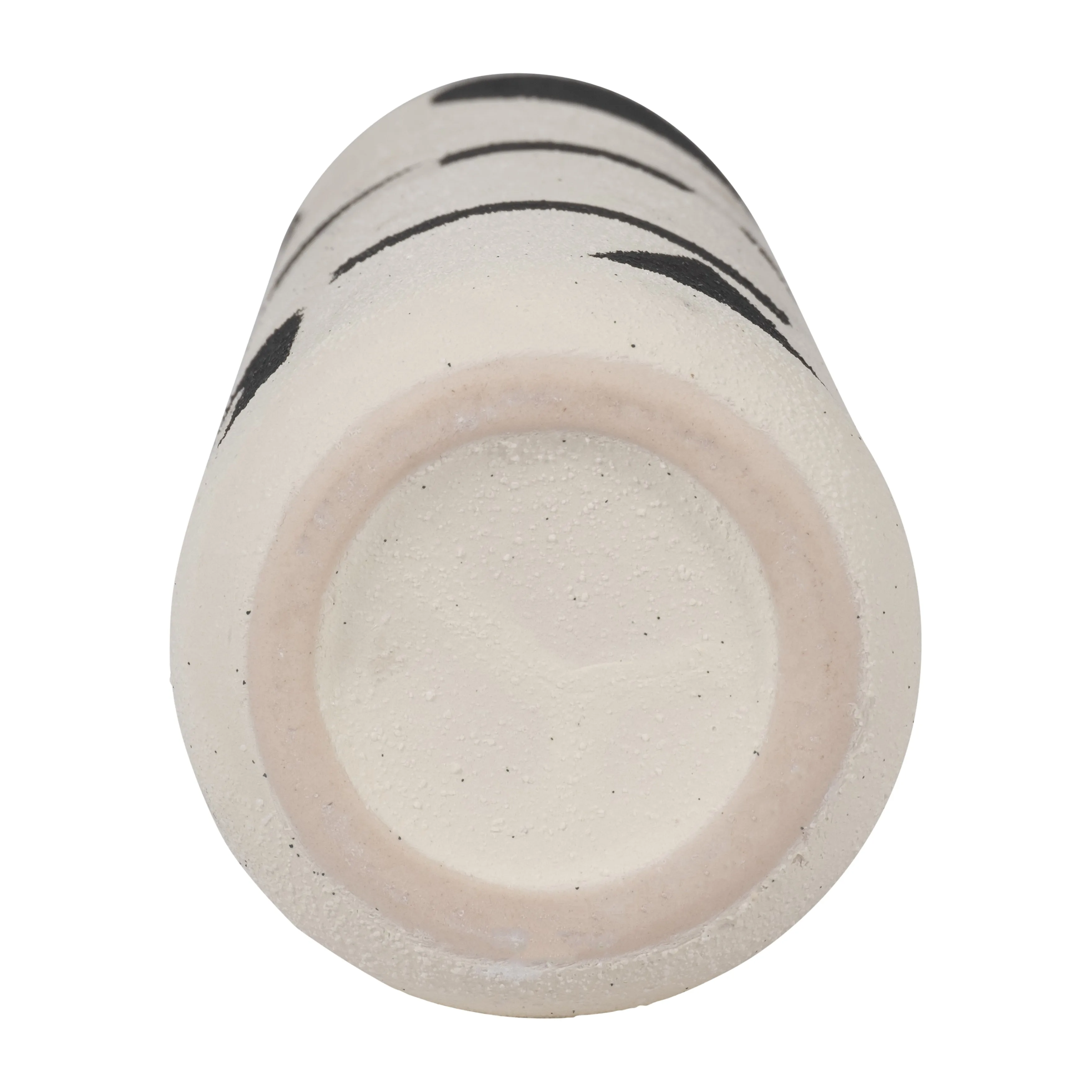 CER, 15" FUNKY VASE, IVORY/BLACK