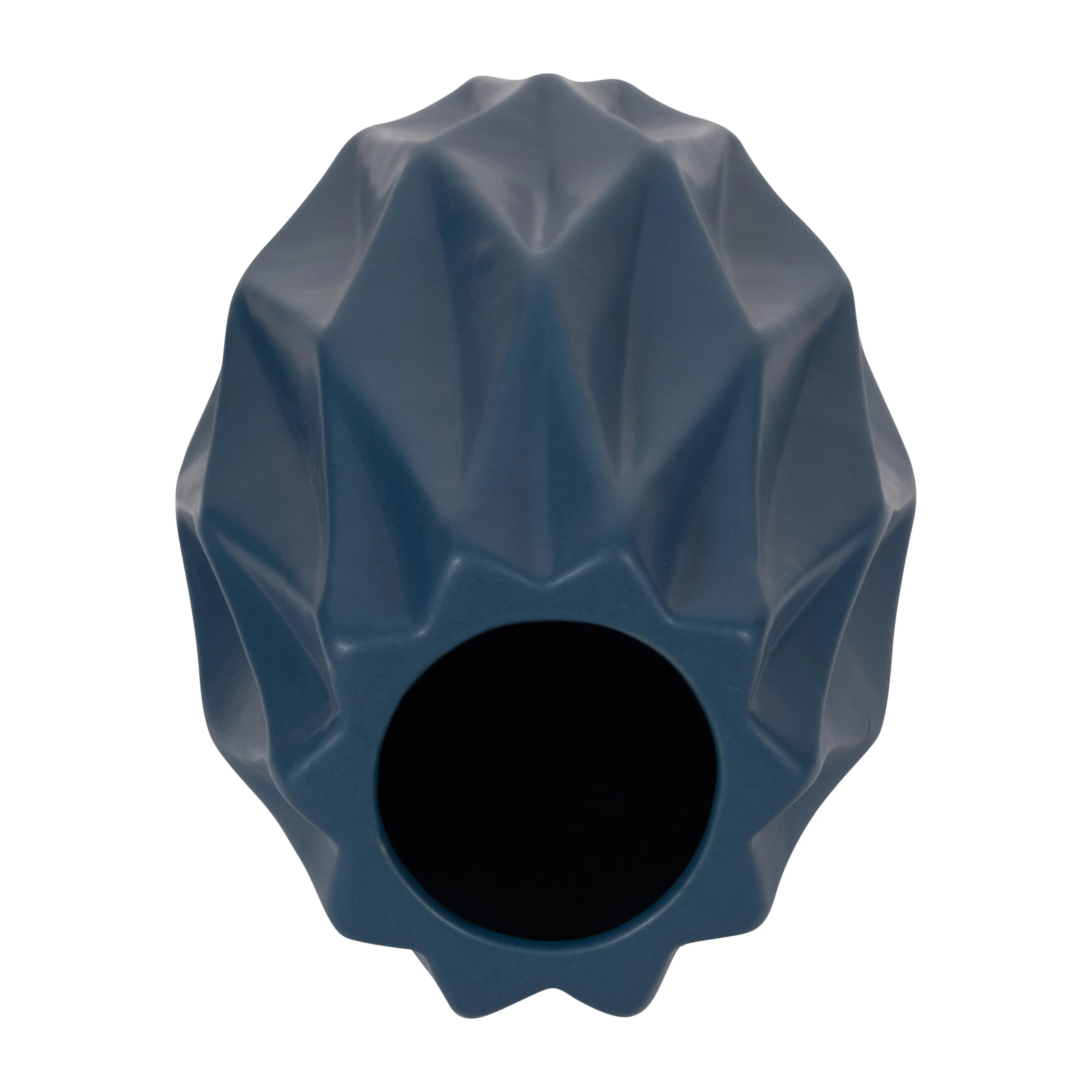 CER, 16" FLUTTER VASE, DARK BLUE