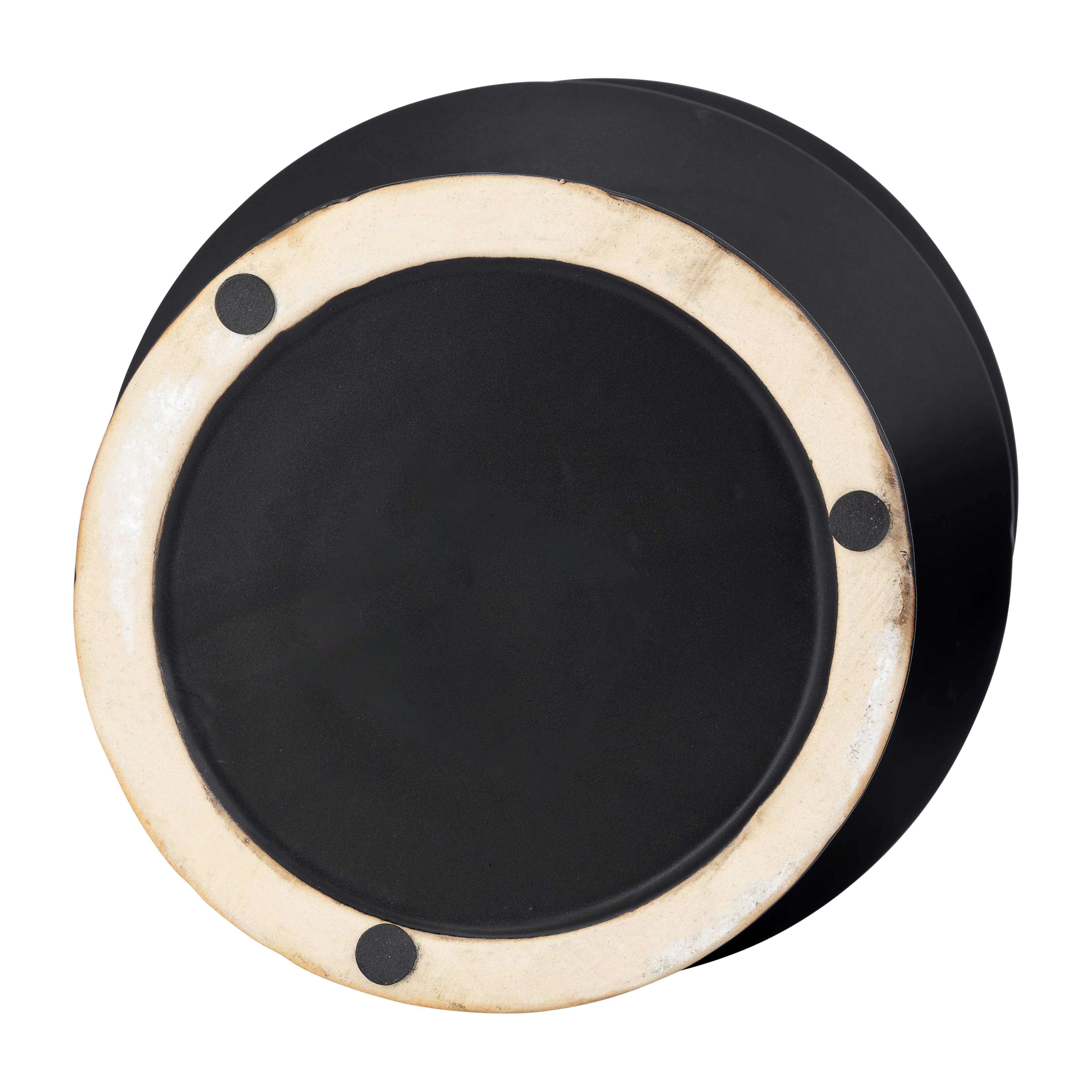CER, 17"H TOTEM VASE, BLACK