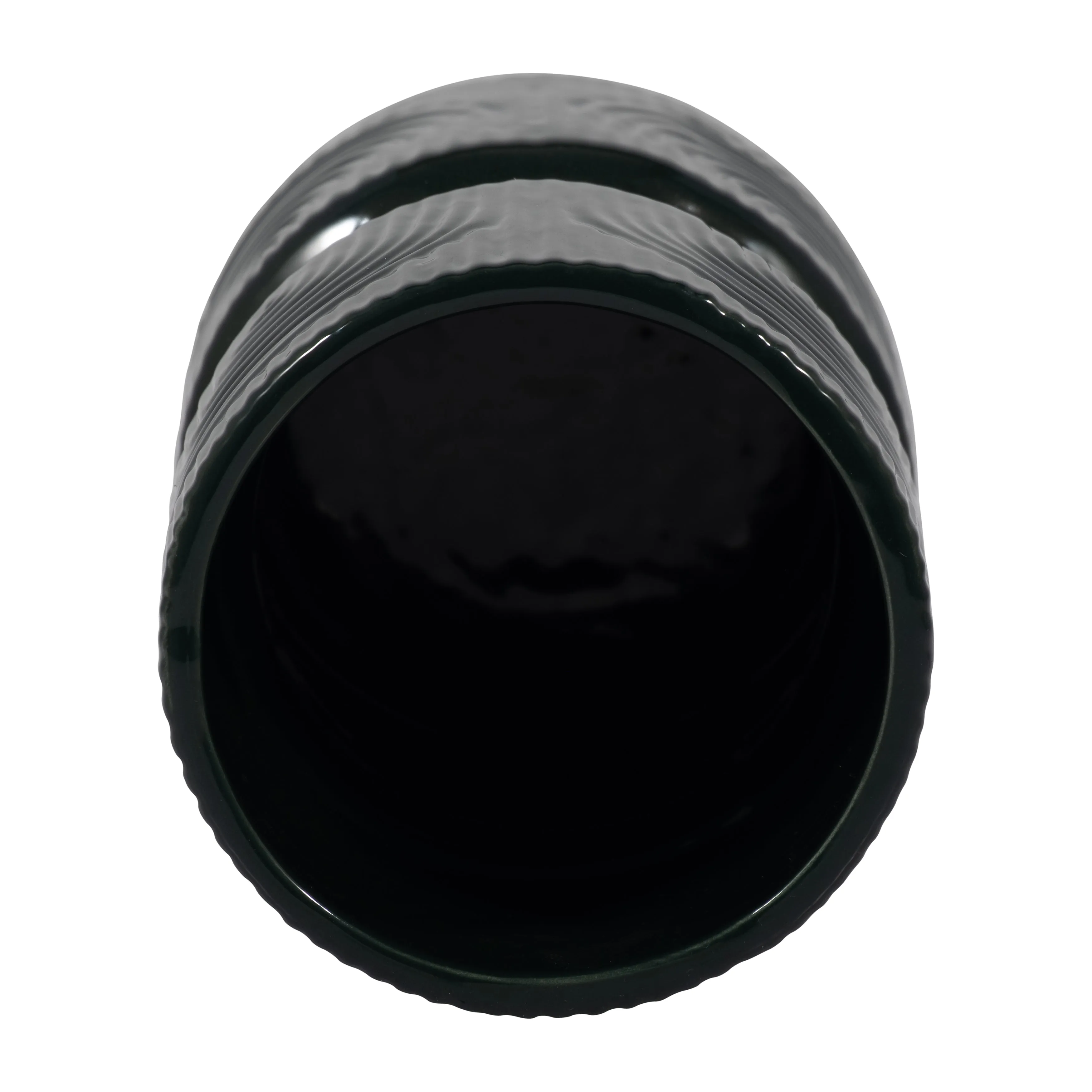 CER, 7" ARCHES DUMBELL VASE, FOREST GREEN