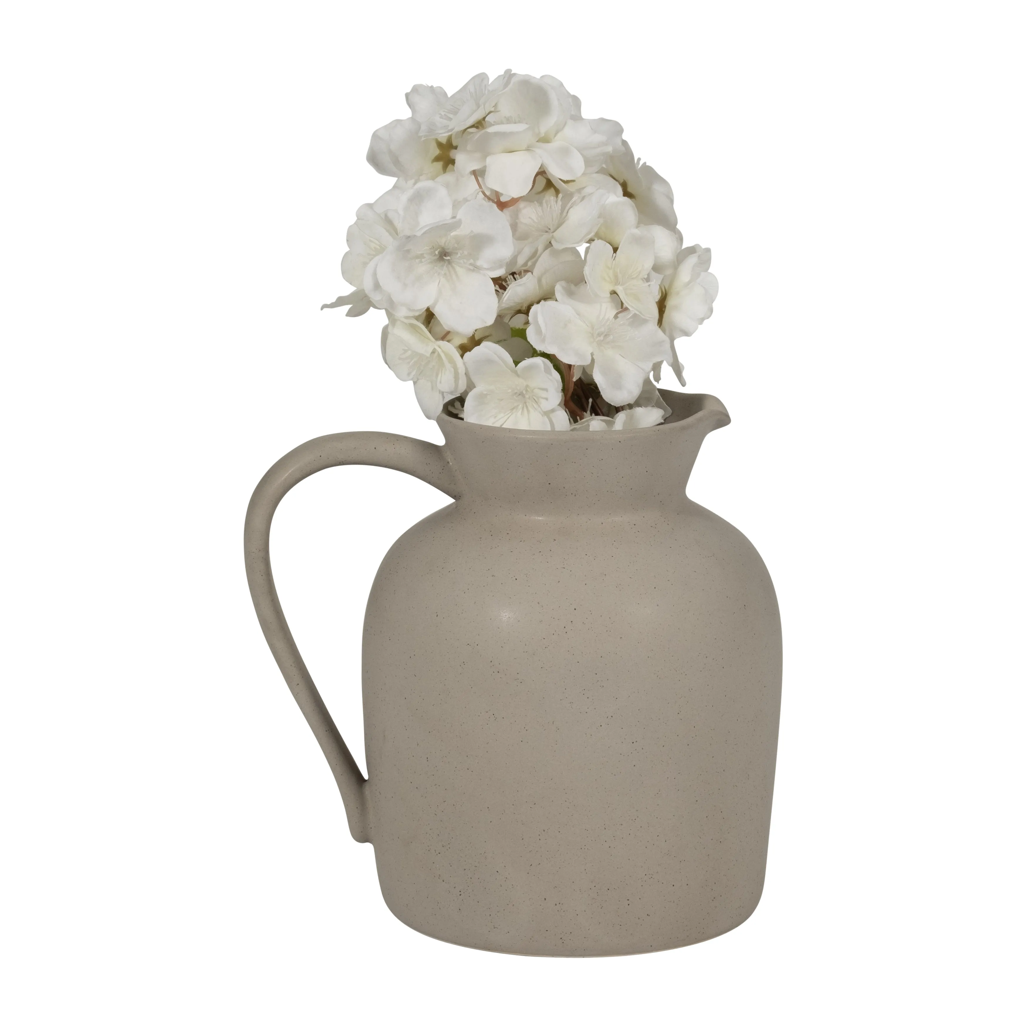 CER, 7" PITCHER VASE, GRAY
