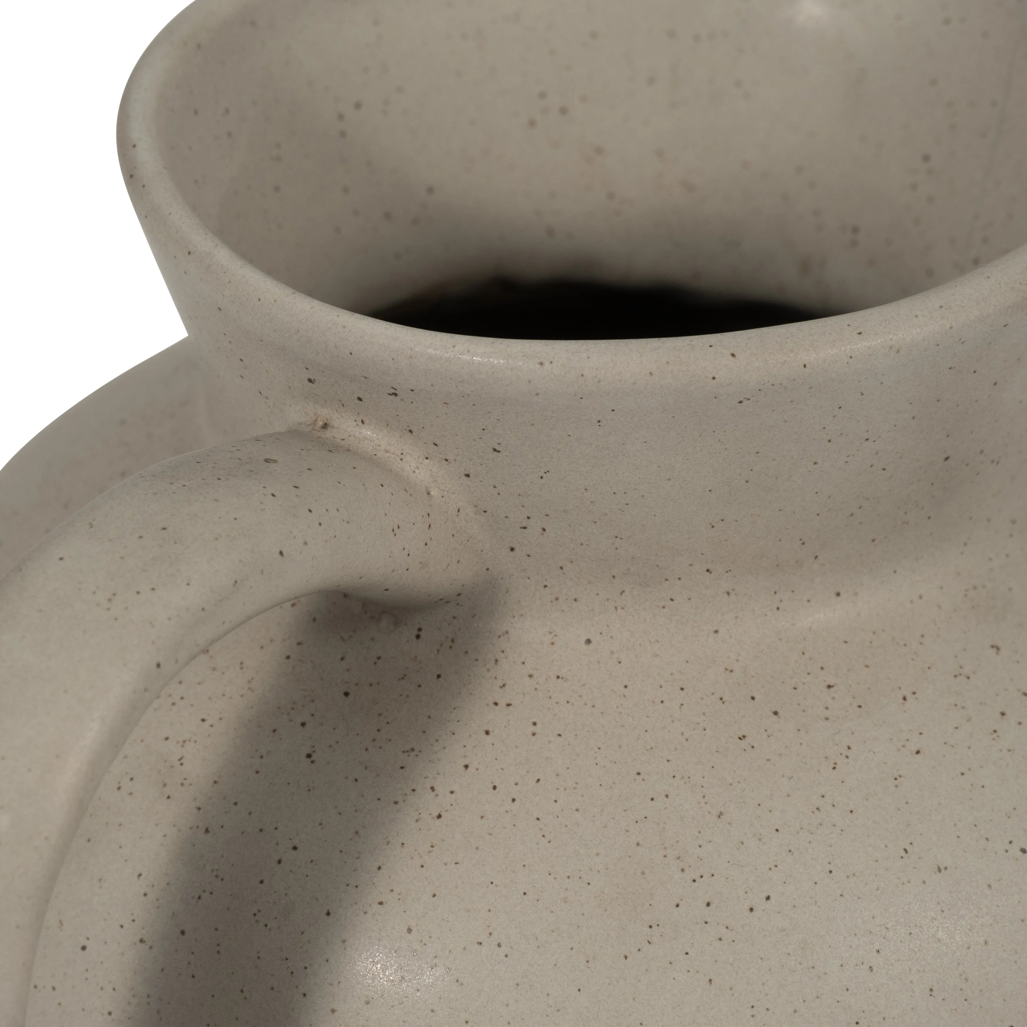 CER, 7" PITCHER VASE, GRAY