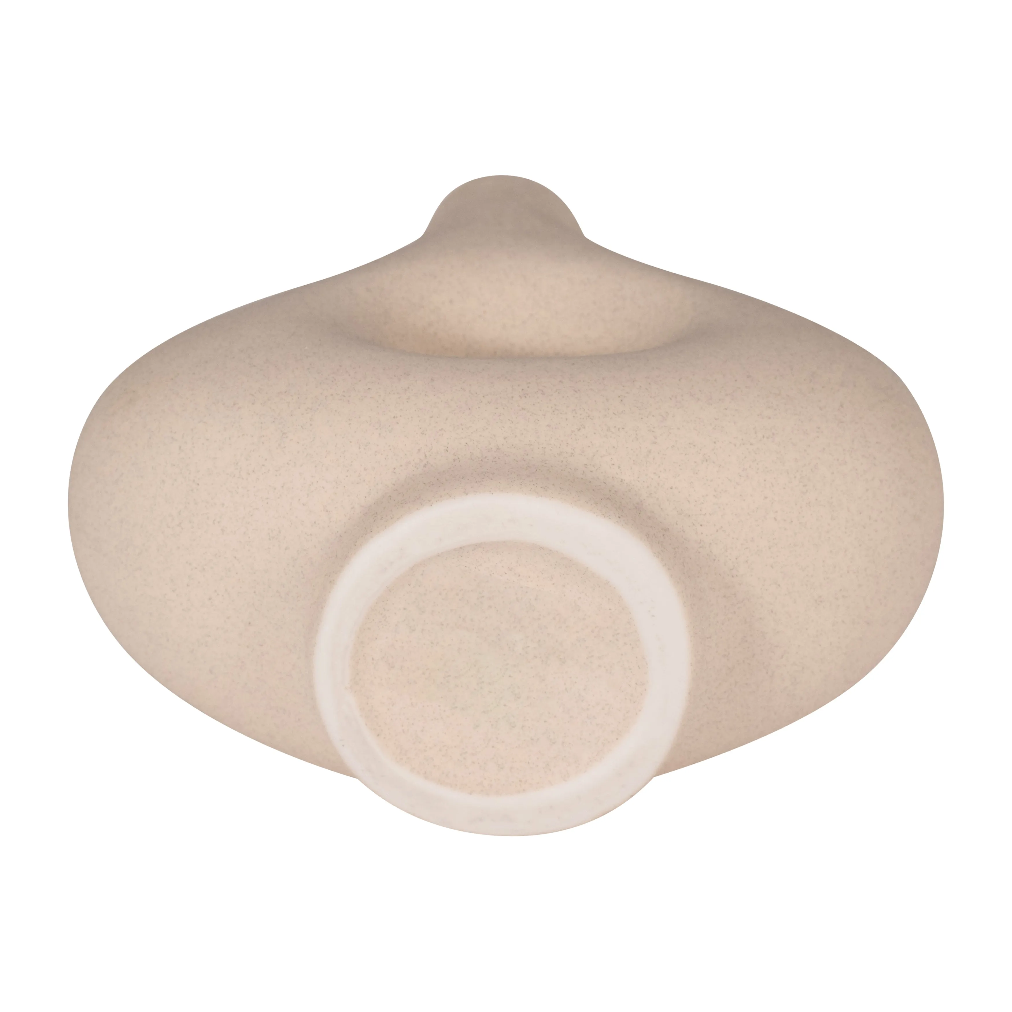 CER, 7" SHORT OPEN CUT-OUT NOMAD VASE, IVORY