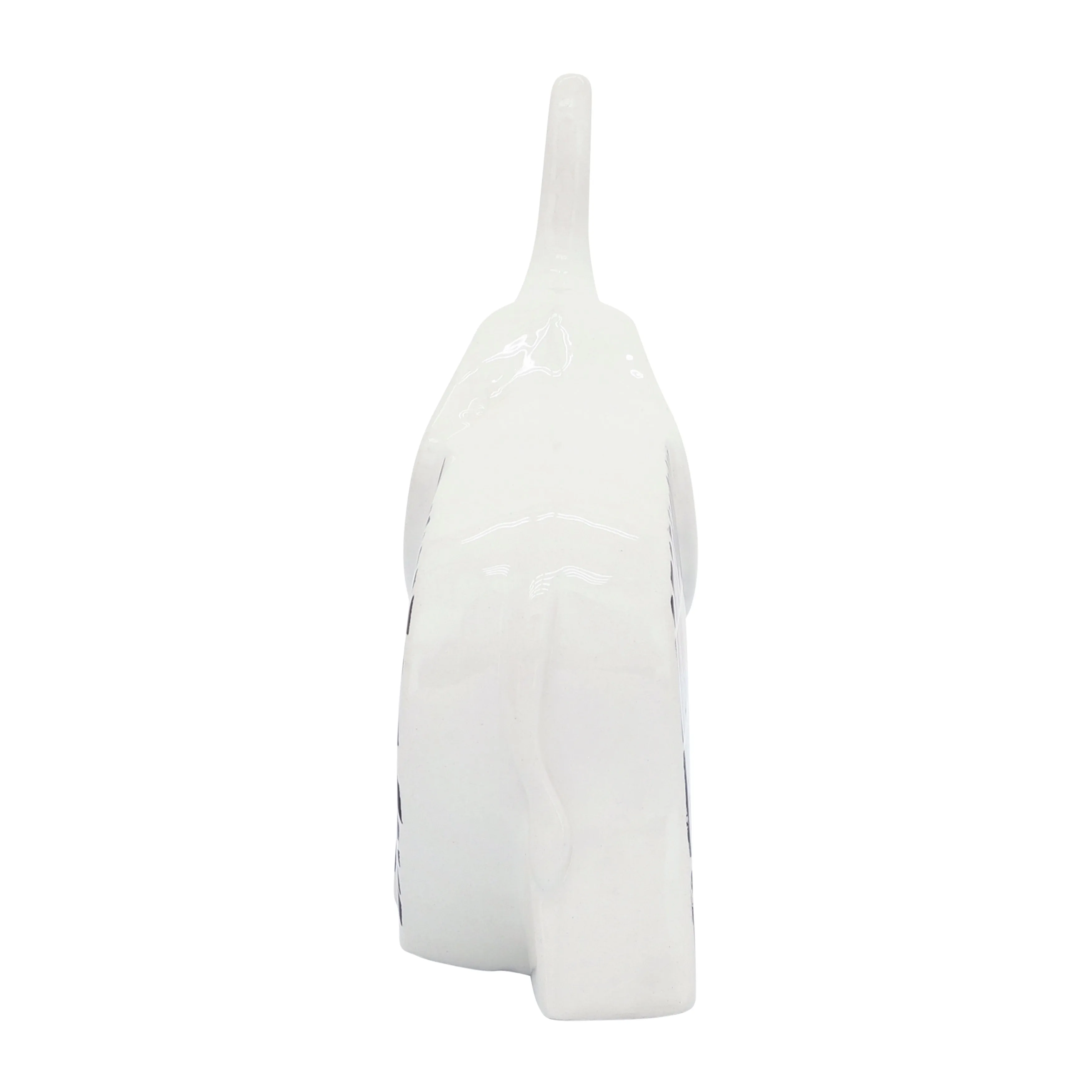 CER, 7"L ELEPHANT TRUNK UP, BLACK/WHITE