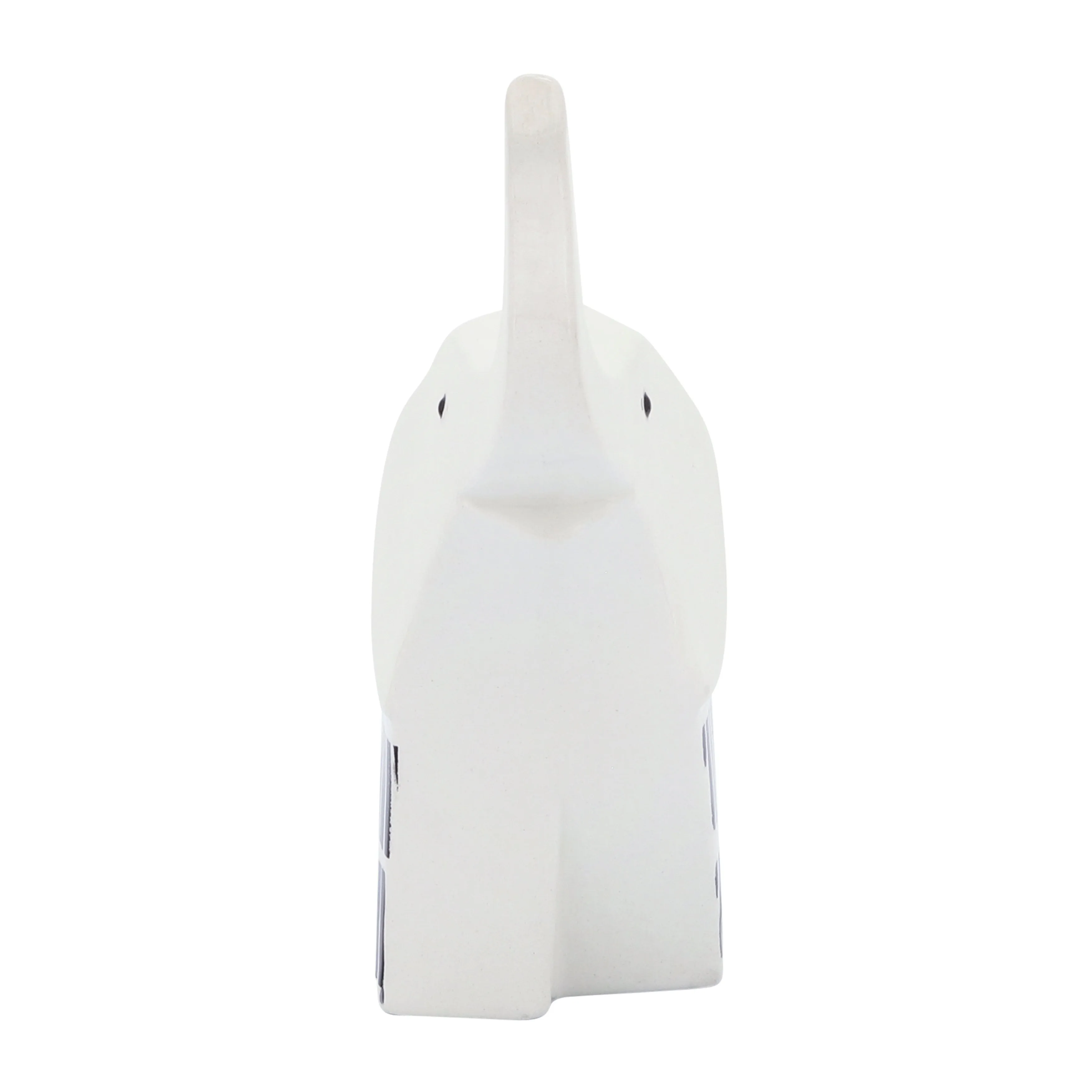 CER, 7"L ELEPHANT TRUNK UP, BLACK/WHITE