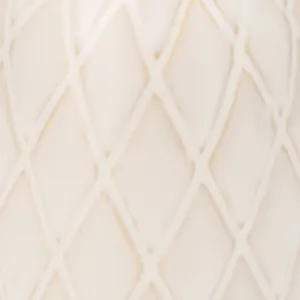 CER, 9" PLAID TEXTURED VASE, BEIGE