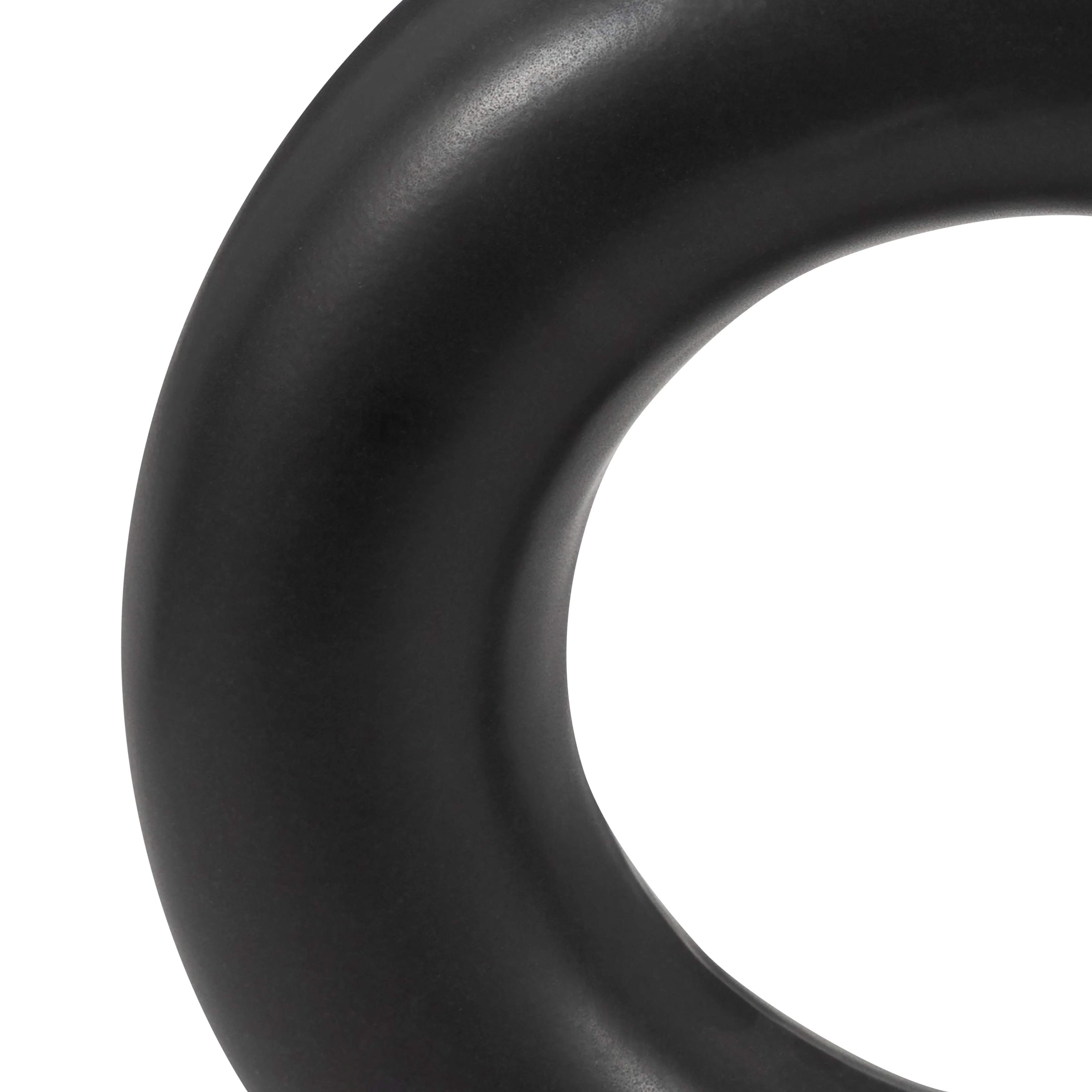 Cer, 9" Round Cut-Out Vase, Black